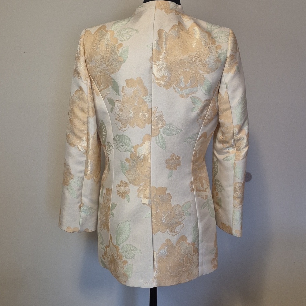 CALVIN KLEIN Metallic Floral Blazer - 4 - Picture 5 of 11